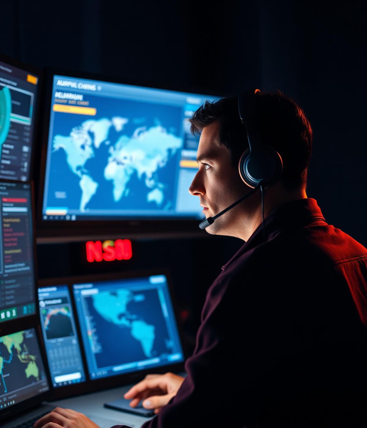 Especialista MyTracking monitorando operação logística